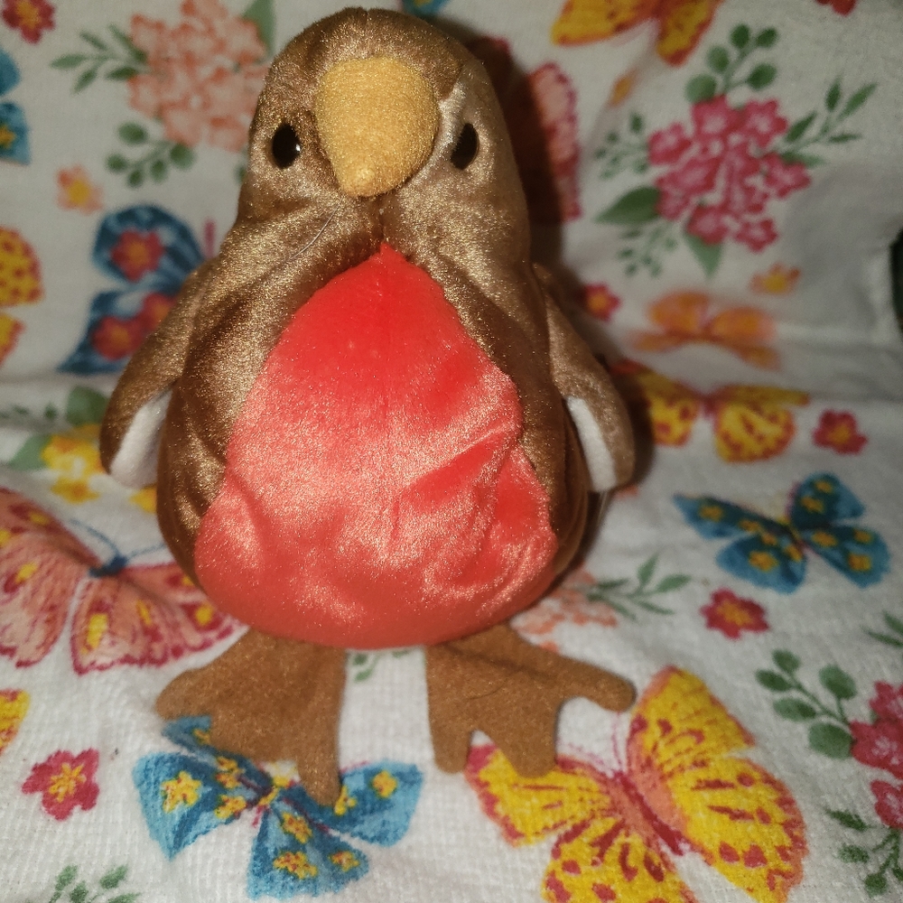 Ty Beanie Babies Early the Robin Bird vintage retired *rare tag errors*